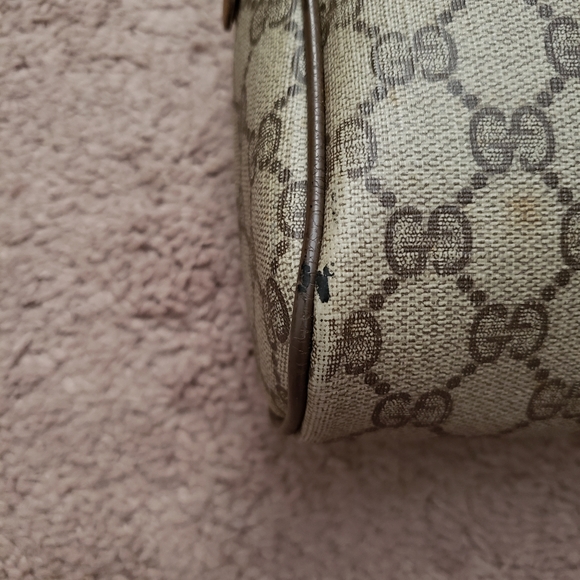 Auth Vintage Gucci red and green stripe clutch bag - Picture 4 of 8